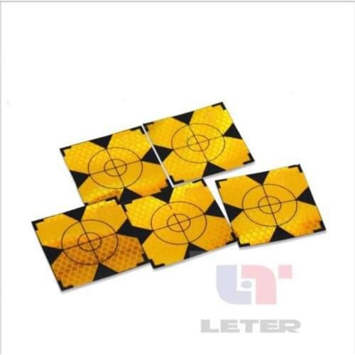 NEW 100PCS Yellow Reflector Sheet Reflective Tape Target for Total Station