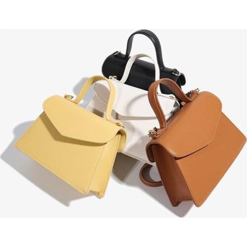 2021 New Trendy Underarm Bag Middle-aged Baguette Bag Shiny Fashion All-match Shoulder Bag Cow Leather women bag
