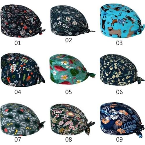 2021 New Embroidery Nurse Hat For Women Men Salon Pharmacy Bonnet Caps Lab Pet Doctor Surgicals Cap