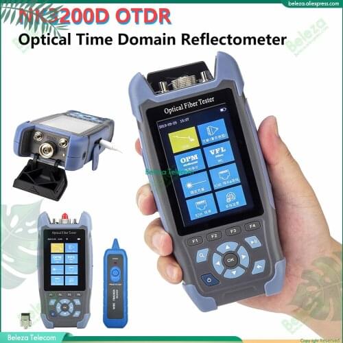 NK3200D Optical Fiber Tester Mini OTDR Optical time domain reflectometer Singlemode 24dB/22dB 64km 9 Functions 1310/1550 FC/UPC