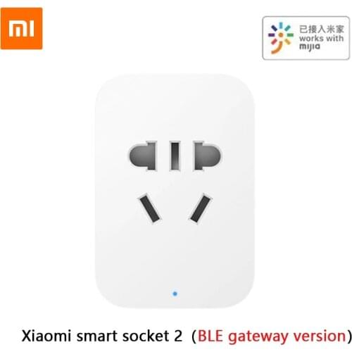 Original Xiaomi Mijia Smart Socket Plug 2 BT Gateway Version WiFi Wireless Remote Control Work with Mi Home APP