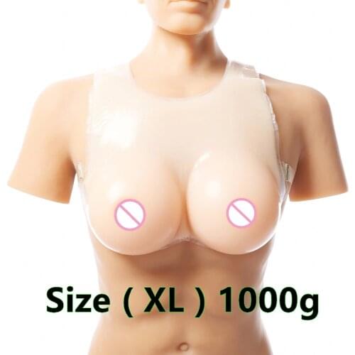 D cup 1000g Realistic Silicone Breast Forms For Men Crossdresser Straps Transvestite Drag Queen For Crossdressers Shemale