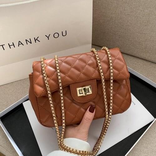 Diamond Lattice Crossbody Bag For Women Fashion Trend Small Shoulder Bags PU Leather Messenger Bag Purse Female Cross Body Bag