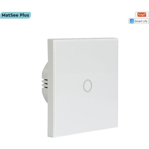 Tuya Smart WiFi Wall Light Switch EU 1 2 Gang LED Glass Panel Touch Screen App Timer Remote Control Support Google Home, Alex