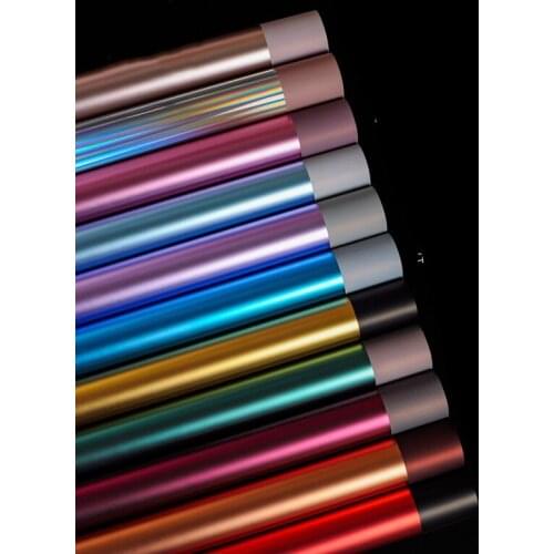 Colorful Aurora Rosa Wrapping Paper Flower Packing Waterproof Material Bouquet Art Paper for Wedding birthday christmas deco