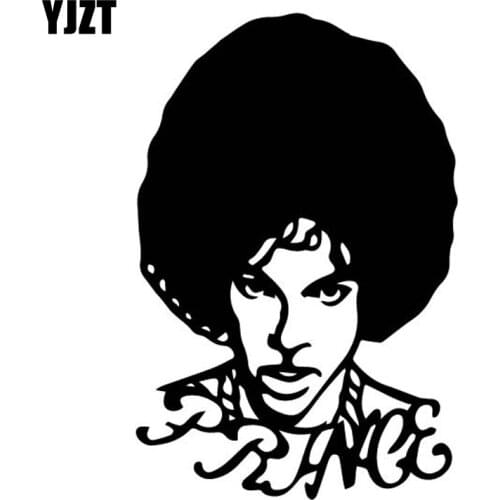 YJZT 10.1CM*15.3CM The Artist American Singer Vinly Decal Prince Rogers Nelson Car Sticker Nostalgic Black/Silver C27-0542