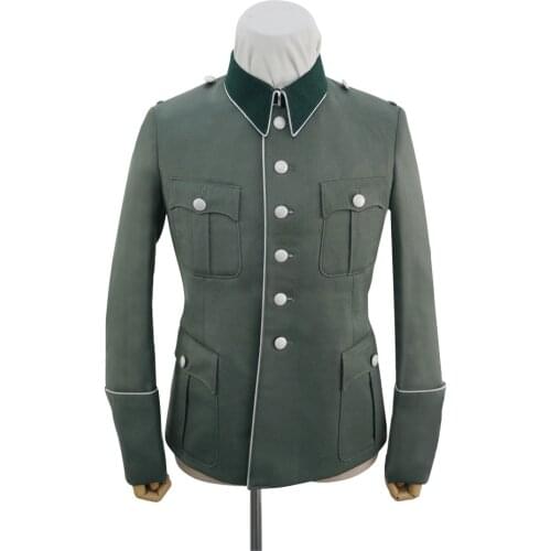 GUDA-B004 WWII German Heer M41 Officer General Gabardine piped service tunic Jacket