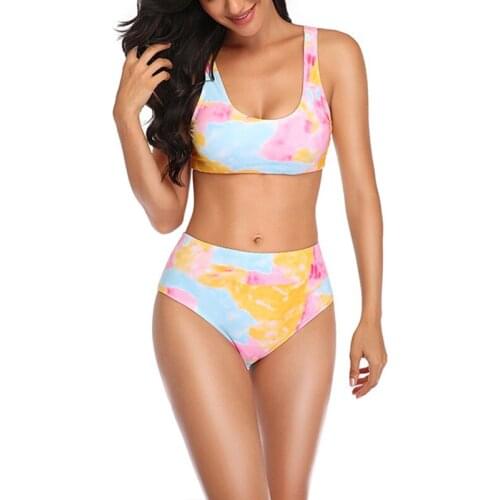 Woman Swimsuit Fashion High Waist Swimwear Women 2021 Printing Beachwear For Spring Summer Holiday Swimming Bañadores Mujer New