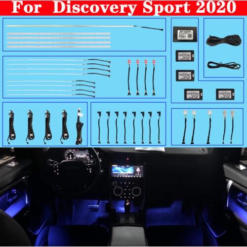 10 colors Set For Land Rover Discovery Sport 2020 Sreen Control Ambient Light LED Atmosphere Lamp illuminated Strip