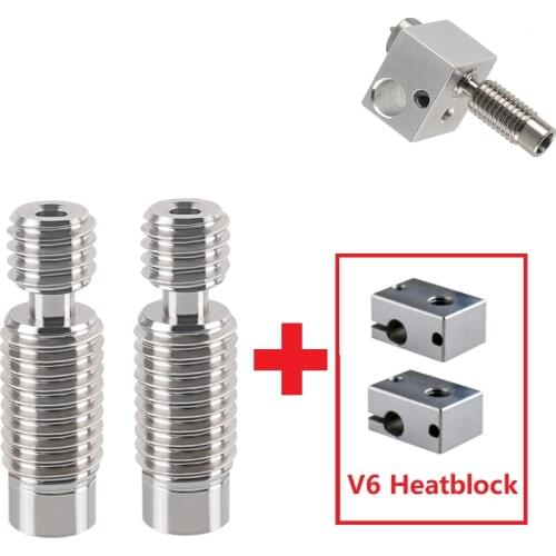 MEGA 2pcs E3D V6 Heat Break Throat Titanium Alloy 3D Printer Parts Remote Extrusion 1.75mm Filament For V6 Heater block