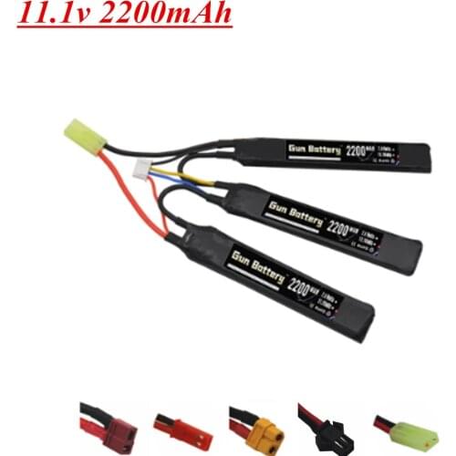 3S Water Gun Lipo Battery Split connection 11.1V 2200mAh 40C 452096 For Airsoft BB Air Pistol Electric Toys RC Parts