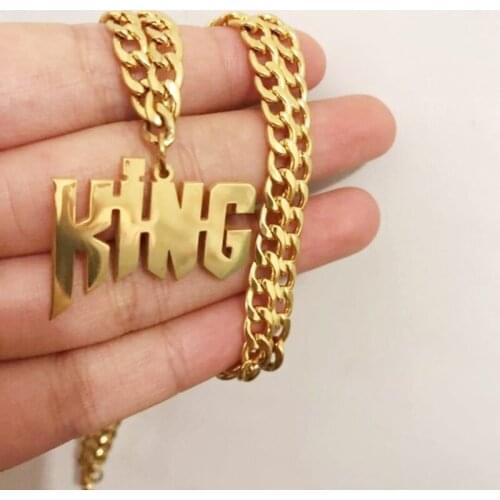 4MM Chain Personalized Custom Bold Name Necklaces For Women Men Punk Jewelry Stainless Steel Letter Necklace Nameplate Collier