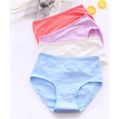 7 Pcs Cotton Underwear for Girls 2018 New Children Soft Panties Teenages Candy Color Briefs SQ-0706-7P