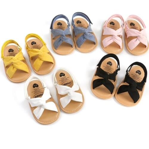 2Pcs Baby Newborn Girls Sandals Shoes Headband Solid Buckle Infant Toddler Summer Non-Slip First Walker Shoes 0-18M