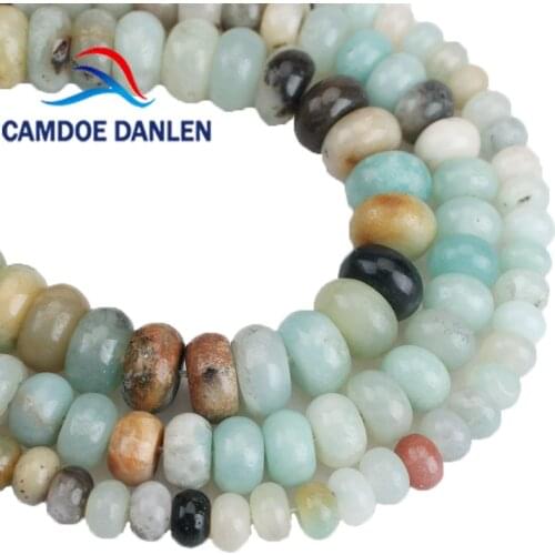 Natural Stone Beads Amazonite Abacus Spacer Beads 6 8 10mm DIY Handmade Necklace Bracelet Jewelry Making Accessories