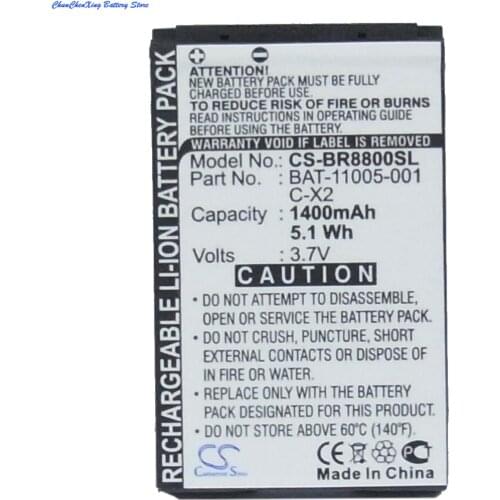 Cameron Sino High Quality 1400mAh Battery BAT-11005-001, C-X2 for BlackBerry 8800, 8800c, 8800r, 8830, 8830 World Editio, 8830B