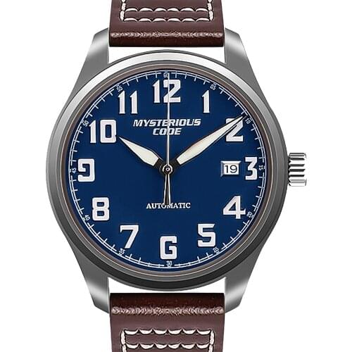 Titanium Watch Men NH35 Automatic Mechanical Wristwatch Retro Pilot Self Winding Sapphire Crystal Luminous Clock Relojes Hombre