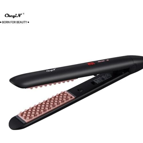 Ckeyin Lcd Digital Display Corn Splint Ceramic Hair Curler Bouffant Hair Corn Plate Electric Hair Straightener Hairdressing Tool