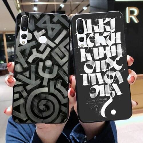 CUTEWANAN Russian Cyrillic calligraphy Luxury Unique Design Phone Cover for Huawei Honor 30 20 10 9 8 8x 8c v30 Lite view pro