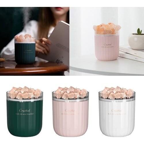 Essential Oil Diffuser Aromatherapy Humidifier Himalayan Salt Cool Mist Humidifier Safety Switch with 7LED Light humidificador