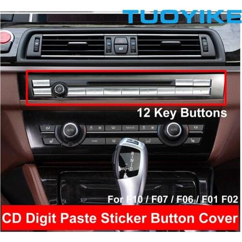 Chrome ABS CD Digit Button Sequin Paste Cover Trim Sticker Air Conditioner For BMW 5/6/7 seri F10 F11 F18 GT F07 F06 F12 F01 F02