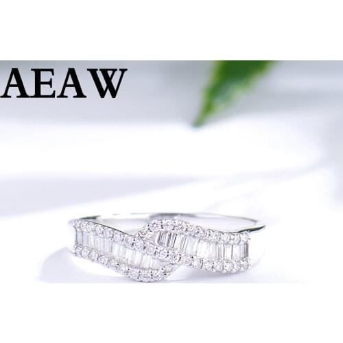 0.475ct Solid 14K Gold Diamond Wedding Band Round Baguette Cut Diamonds Half Eternity Anniversary Ring
