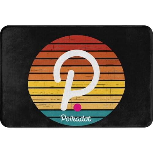 Polkadot Crypto Miners Bath Mat DOT Retro Doormat Kitchen Carpet Outdoor Rug Home Decor