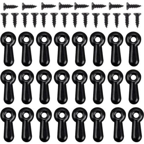 300 Picture Turn Button Fasteners Photo Frame Hardware and 300 Screws for Craft, Hanging, Drawing, Black