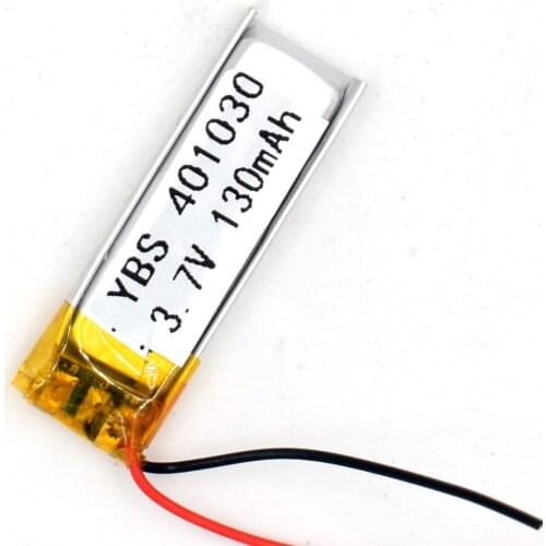 3.7V 130 mAh 401030 Li-Polymer Rechargeable Battery Li Po ion for GPS Bluetooth MP3 MP4 041030