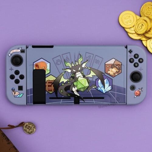 Cute Cartoon TPU Soft Protective Case Shell For Nintendo Switch Game Console Dragon Grey Cover Shell For Nintendo Switch
