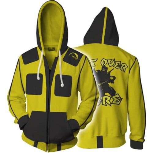 Mortal Kombat X Sub-Zero Scorpion cosplay costume men women zipper-up hoodies Sweatshirts Mortal Kombat Hoodies