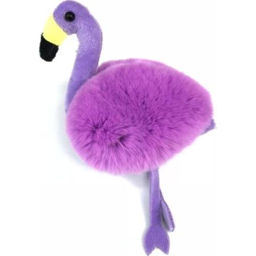 New Pink Real Rex Rabbit Fur Key Ring Cute Purple Keychain Bag Charm Fluffy Soft Backpack Pendant
