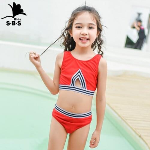 Summer Beach New Arrival Childrens Swimwear Girls Triangle Bikini Sexy Cute Sports Kids Baby Swimwear Kids Toddler Swimwear