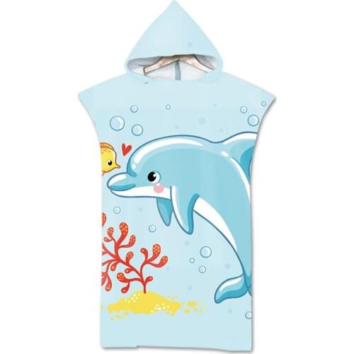 New Arrivals Beach Animal Bath Towel microfiber Changing bathrobe Poncho Hooded Absorbent Quick drying for Adult 75*110cm