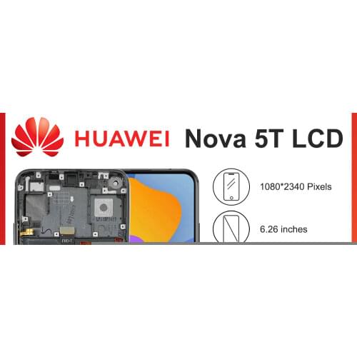 Original 6.26'' Replace For Huawei Nova 5T YAL-L21 L61A L61D L71A LCD Screen+Touch Display Digitizer for Huawei Nova 5t Display