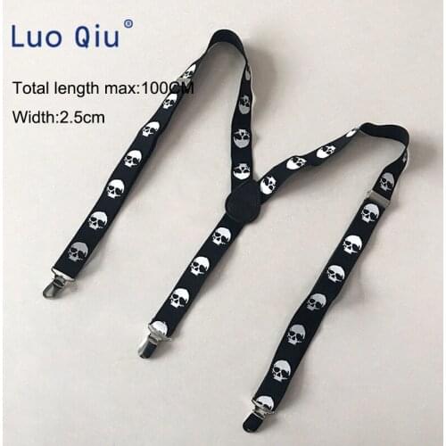 Mens Unisex Clip-on Braces Elastic 2.5cm Wide wine red larger Suspenders Y-back Suspender Wholesale & Retail