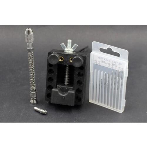 Full set of Semi-Automatic Hand Drill Micro Hand Hobby Drill Manual Hand Twist Drill Wood Spiral Hand Push Drill Chuck on sale