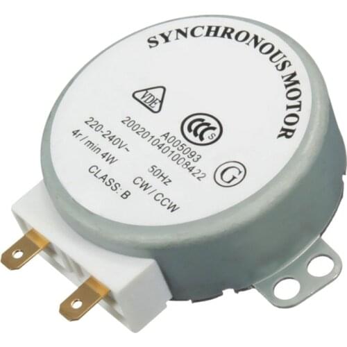 AC 220V-240V 4RPM 4W Synchronous Motor for TYJ50-8A7 Microwave Oven Swivel Tray Air Blower