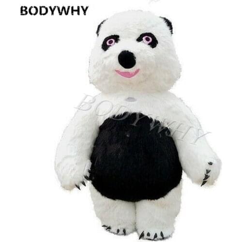 Advertising Furry Panda Mascot Costume Suits Cosplay Party Outfits Promotion Carnival Wedding Outdoor Inflatable Costume Adult