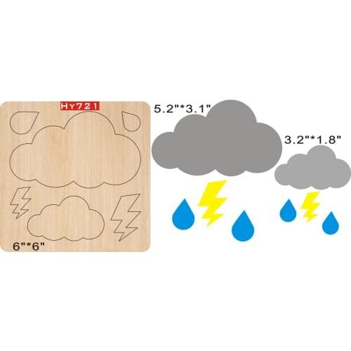 Cloud and rain cutting dies 2019 new die cut &wooden dies Suitable for common die cutting machines on the market