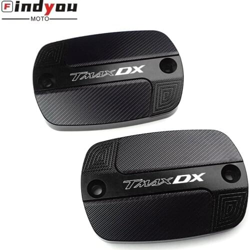 TMAX DX / SX logo New Motorcycle Accessories High Quality CNC Brake Fluid Reservoir Cap Cover For Yamaha TMAX530 DX SX T-MAX 530