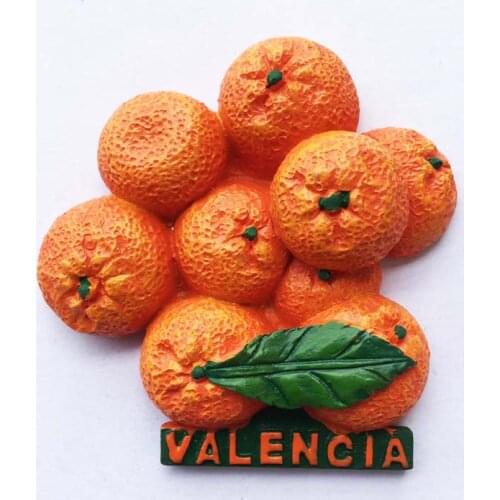 Valencia special oranges, three dimensional magnetic stickers, refrigerator, stickers, creative tourist souvenir