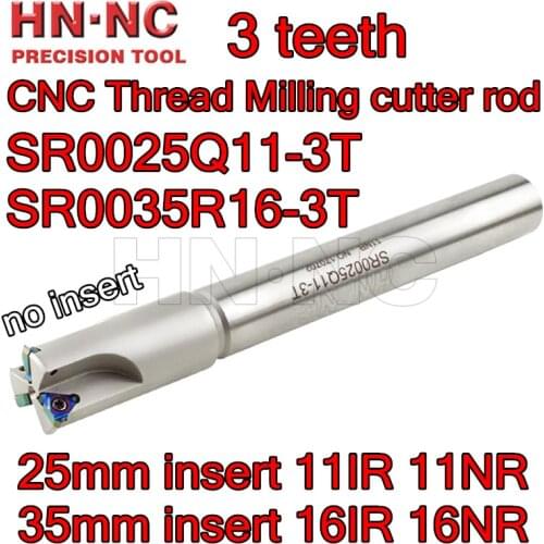 SR0025Q11-3T SR0035R16-3T insert 11IR NR 16IR NR Internal threading carbide insert CNC Thread milling cutter rod Free shipping