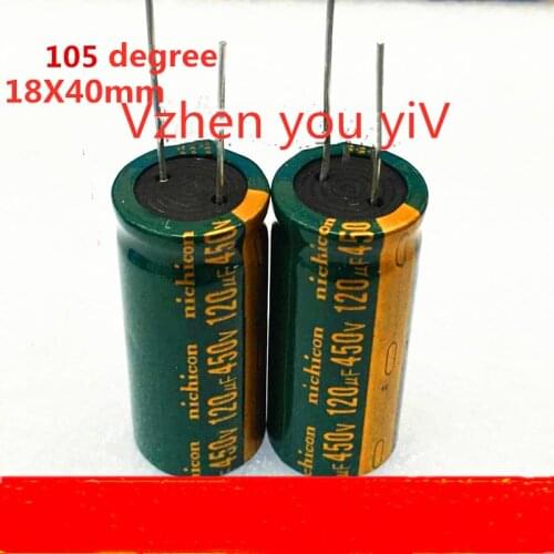 Hi quality 450v120uf high frequency low resistance long life electrolytic capacitor inductor 120uf 450V 18x40mm