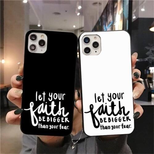 YJZFDYRM Faith Christian Religious Jesus Fitted Phone Cover for iPhone 11 pro XS MAX 8 7 6 6S Plus X 5S SE 2020 XR case