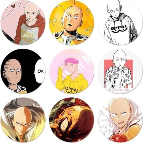 One Punch Man Anime Icons Pins Badge Decoration Brooches Metal Badges For Clothes Backpack Decoration