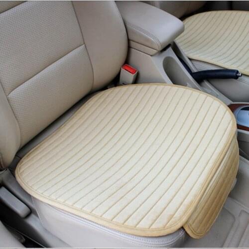 1 Pcs Car Seat Cover Front Flocking Cloth Cushion Non-Slip Auto Accessories Universal Seat Protector Mat Pad Keep Warm In Winter