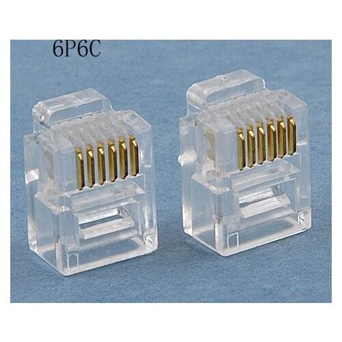 1000PCS/lot 6P6C RJ11 Connector Cable Plug Crystal Head for telephone