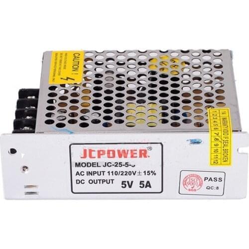 30PCS 5V 5A 25W Switch Power Supply Transformer AC 100V-240V to DC 5V for Led Strip WS2812B WS2811 WS2801 LDP8806