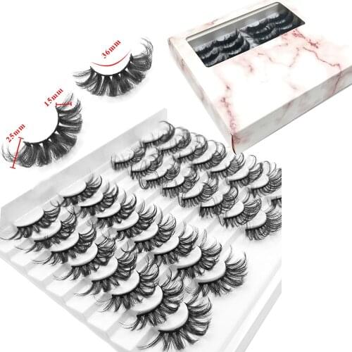 32Pairs 25MM Dramatic 5D Mink False Eyelashes Fluffy Soft Eye Lashes Lashes Thick Long Handmad Fake Eyelash Extension Makeup